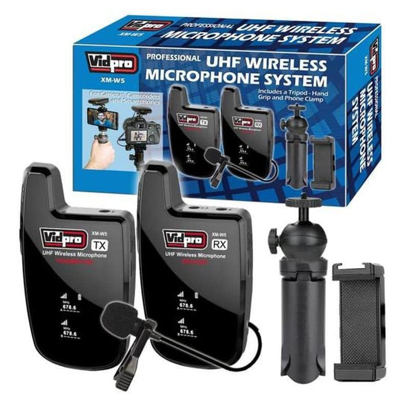 Microfone Sem Fio Profissional Vidpro XM W5 UHF para image
