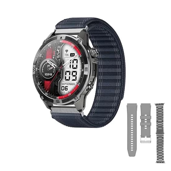 Relógio Inteligente G-Tide R6 Pro - Bluetooth - À Prova D'Água - com Pulseiras Extra - Cinza image