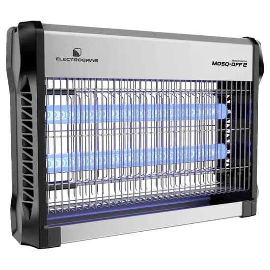 Mata Mosquitos Electrobras MOSQ-OFF2 EBMI-20 - 20 W - 2 Lâmpadas UV - 220 V - Branco e Preto image