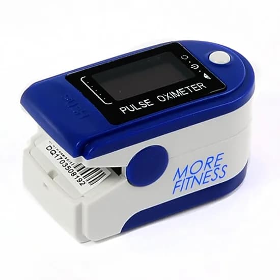 Oxímetro de Dedo More Fitness MF-417 a Pilha - Azul Escuro/Branco image