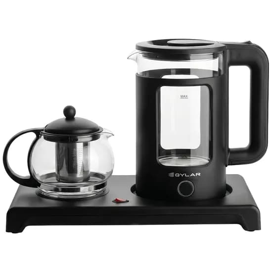 Kit Jarra Elétrica Qylar Vittaduo QY-2204 - 1.5L + 1.2L - 1500W - 220V 50/60HZ - Preto e Transparente image