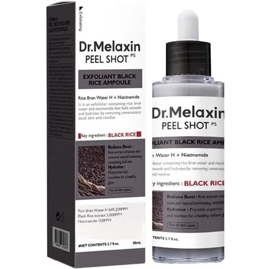 Esfoliante Facial DR.Melaxin Peel Shot Black Rice Ampoule 80 ML image