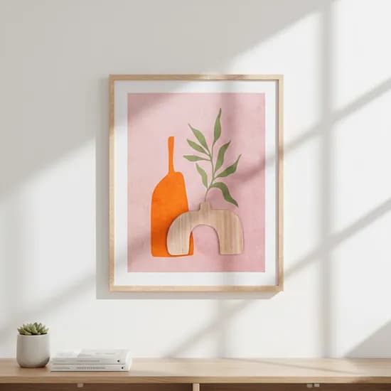 Quadro Decorativo com Design de Vaso 40X50CM image