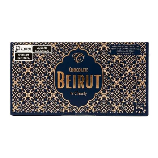 Barra de Chocolate Chocly Dubai Beirut Ao Leite e Caramelo Salgado 175G image