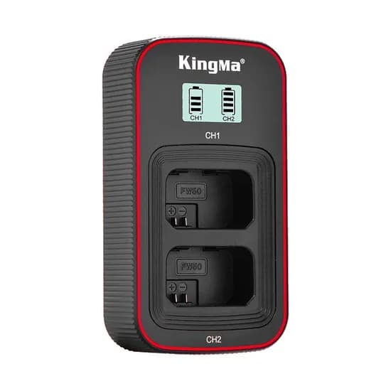 Carregador de Bateria Kingma FW50 LCD USB Duplo image