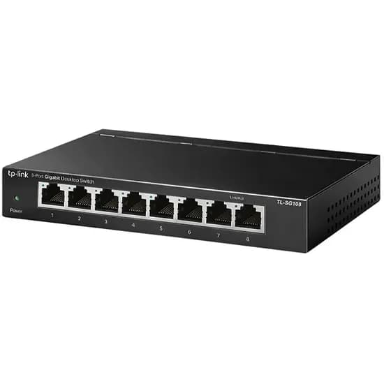 Switch TP-Link TL-SG108 com 8 Portas Ethernet de 10/100/1000 MBPS - Preto image
