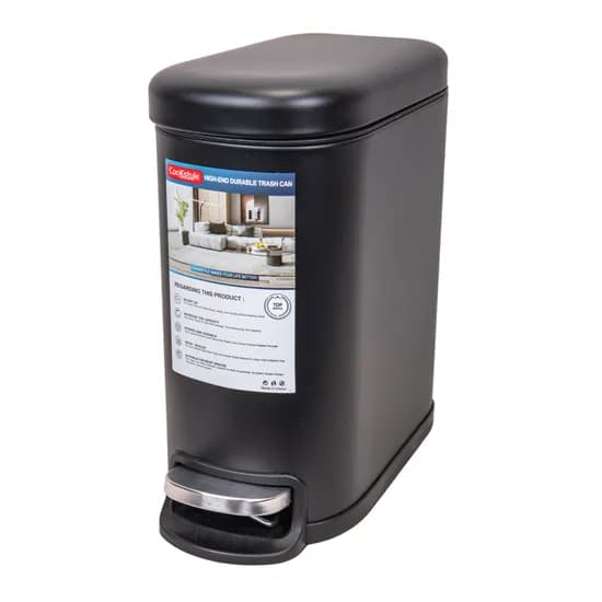 Lixeira de Aço Inoxidável 5L Preto Fosco image