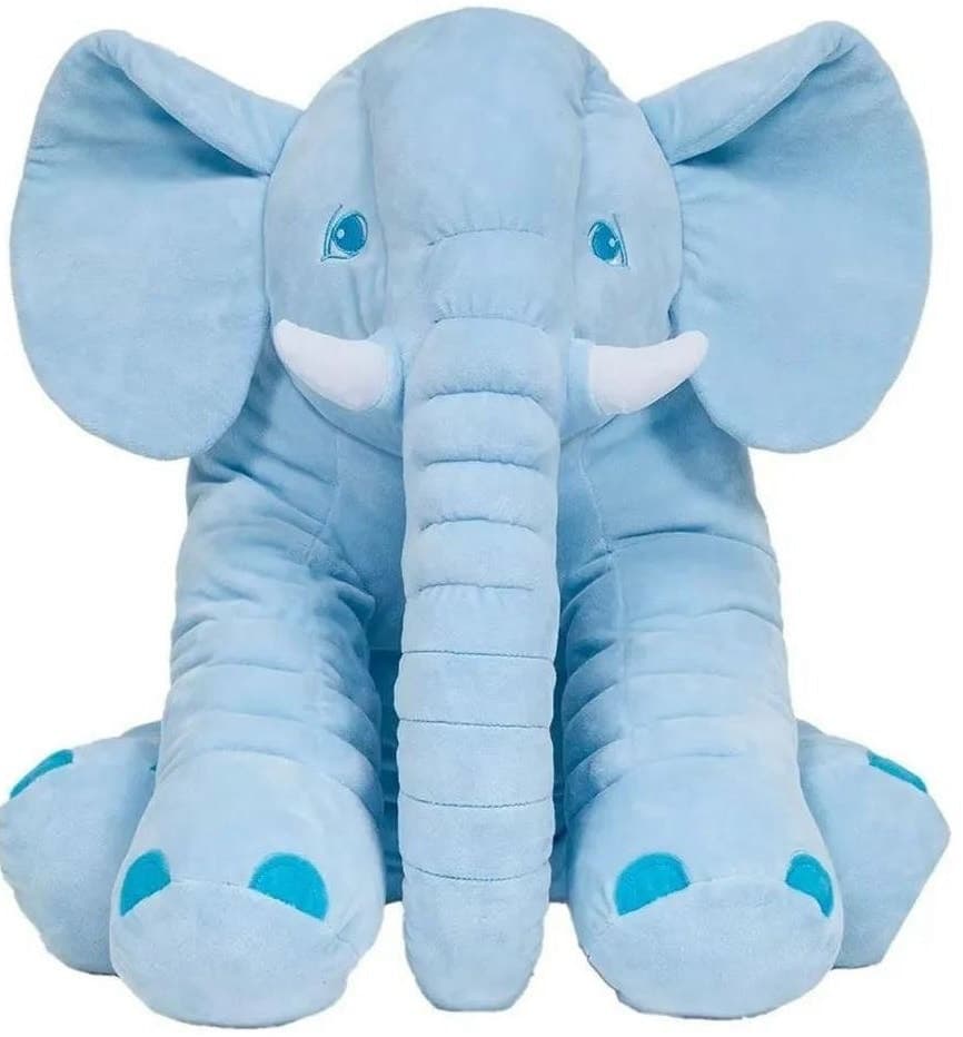 Travesseiro de pelúcia Elefante gigante Buba 7563 Azul (60 cm de altura) image