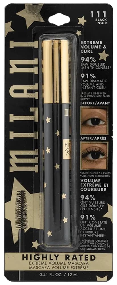 Rímel Milani Highly Rated 111 Black Noir - 12mL image