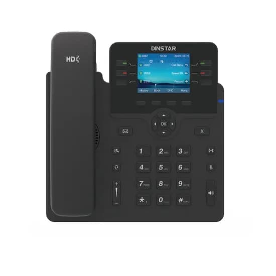Telefone IP Dinstar C63GP 6 Linhas com LCD Colorido 2*Gigabit PoE image