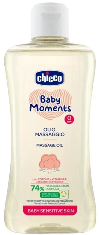 Óleo de massagem Chicco Baby Moments - 200mL image