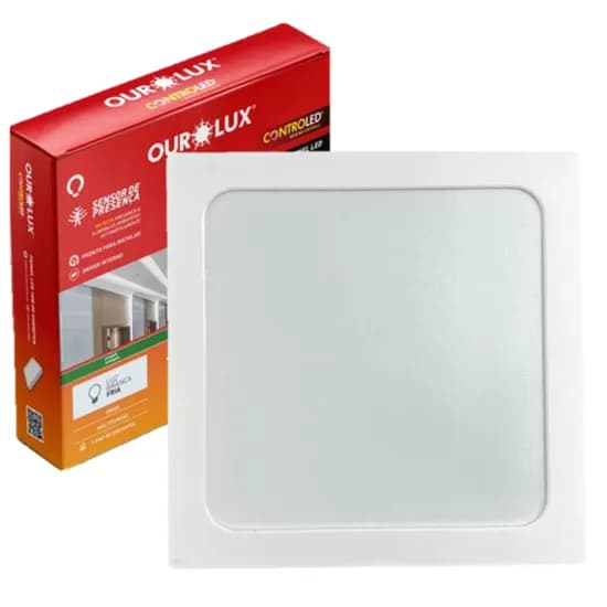 Painel LED Sobrepor Quadrado Com Sensor 6500K 18W Bivolt image
