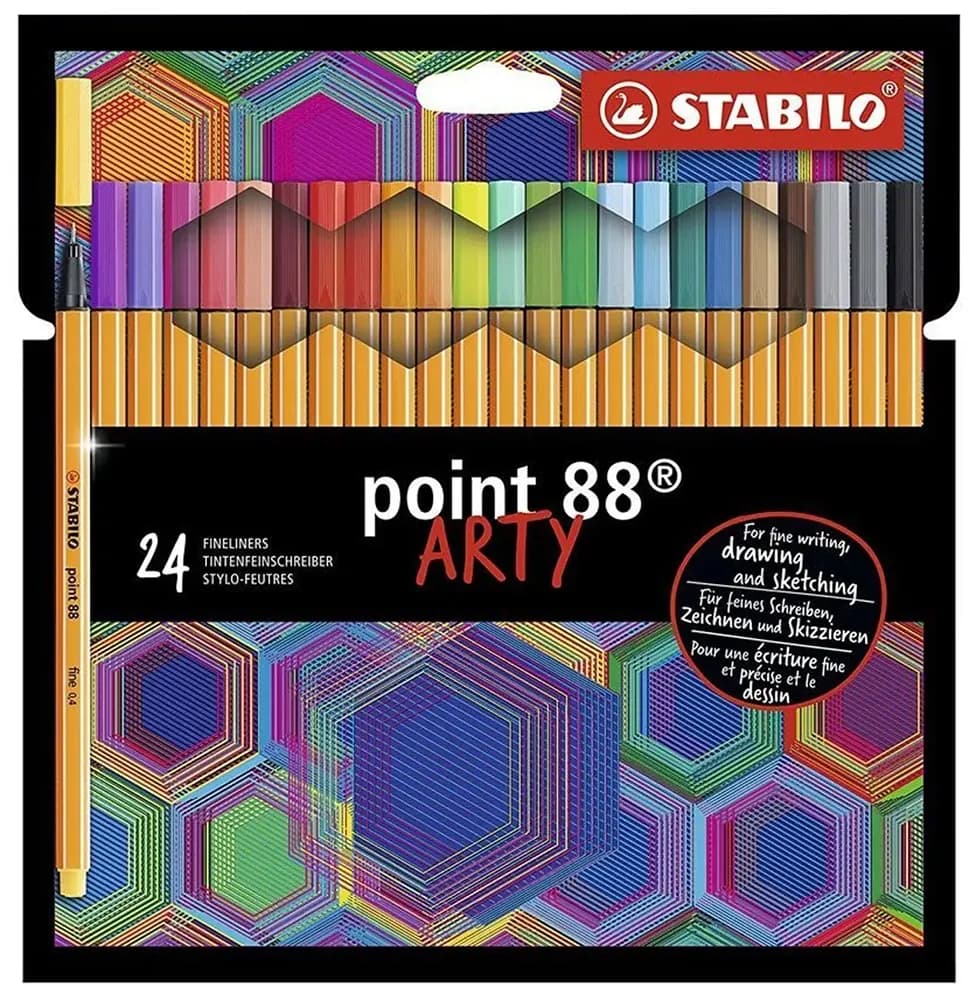 Caneta hidrográfica Stabilo Point 88 0.4mm Arty 8824-1-20 (24 Cores) image