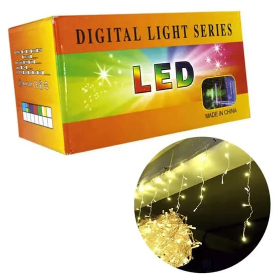Luzes Cascata Pisca-pisca 8M 400 LED 110V Amarelo image