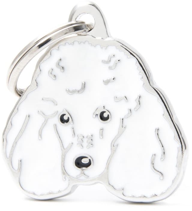 Placa de identificação MyFamily Friends Cão Poodle Branco MF20NWHITE image