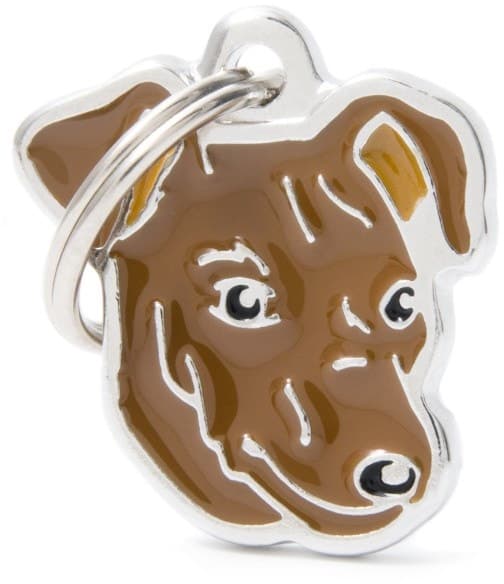 Placa de identificação MyFamily Friends Cachorro Pinscher Marrom MF26NBROWN image