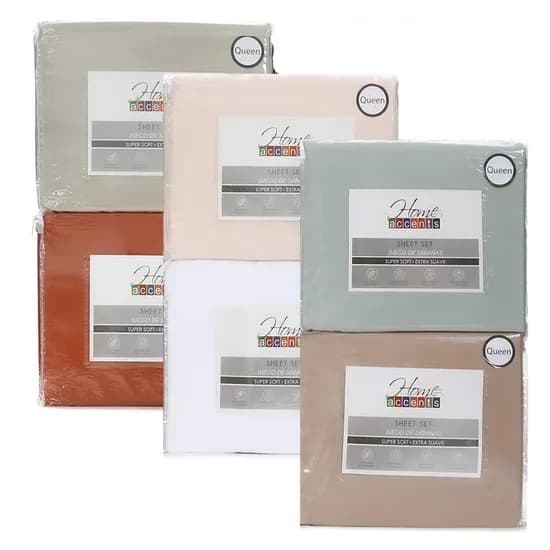 Jogo de Lençol Home Accents Full Microfibra 4 Peças Sortido image