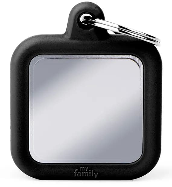 Placa de identificação MyFamily Hushtag Quadrada HTB03BLACK - Preto image