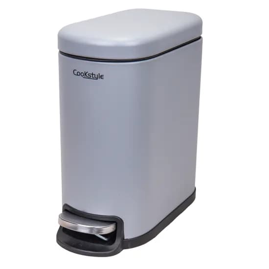 Lixeira de Aço Inoxidável 5L Cinza Fosco image