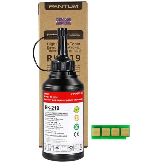 Kit de Recarga Pantum RK-219 com Refil de Toner + Chip para Cartucho de Toner PD-219 image