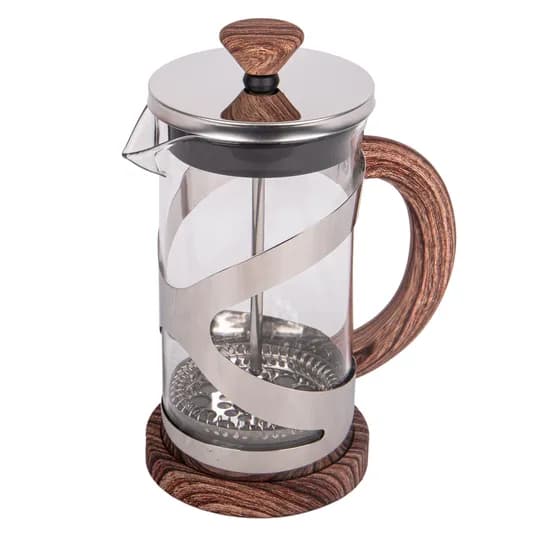 Cafeteira de Prensa Francesa Em Vidro e Aço Inoxidável 350ML image