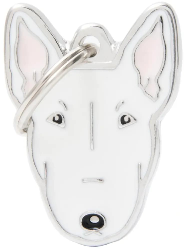 Placa de identificação MyFamily White Bull Terrier MF21N - Branca image