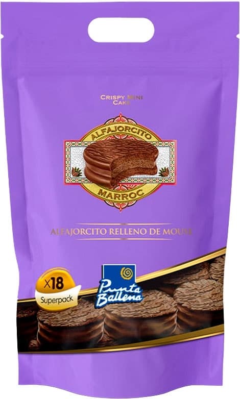 Alfajor Punta Ballena Marroc Recheado com Mousse de Chocolate - 360g (18Unidades) image