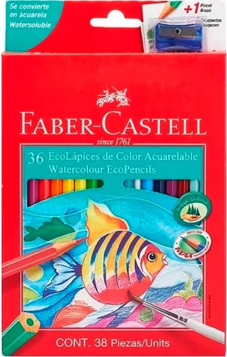 Lápis de Cor Faber Castell Aquarela 36 Cores 120236EX image