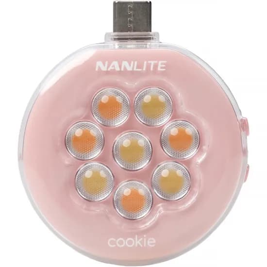 Luz LED Nanlite Cookie USB-C Redonda Rosa image