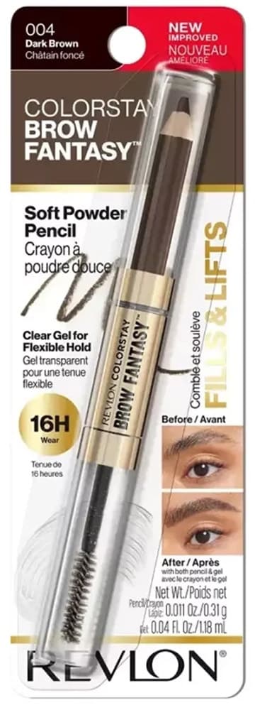 Lápis de Sobrancelha Revlon Colorstay Brow Fantasy 002 Soft Brown (0.31g+1.18mL) image