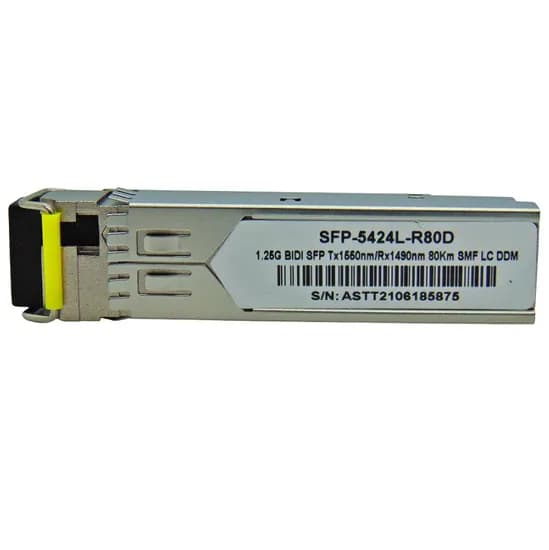 Transceiver F. M SFP 1.25G 80KM Bidi LC DDM TX1550-RX1490NM 5424L-R80D image