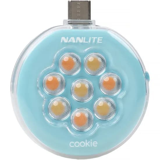 Luz LED Nanlite Cookie USB-C Redonda Azul image