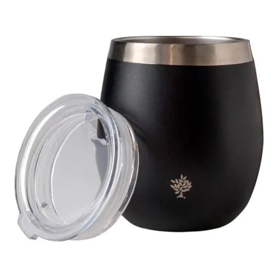 Cuia Terrano Mate - com Tampa - Preto Metálico image