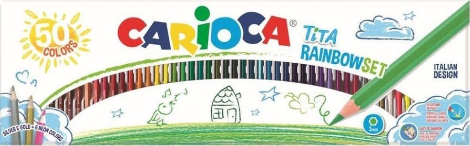 Lápis de Cor Carioca Tita Rainbow - 42990 (50 cores) image