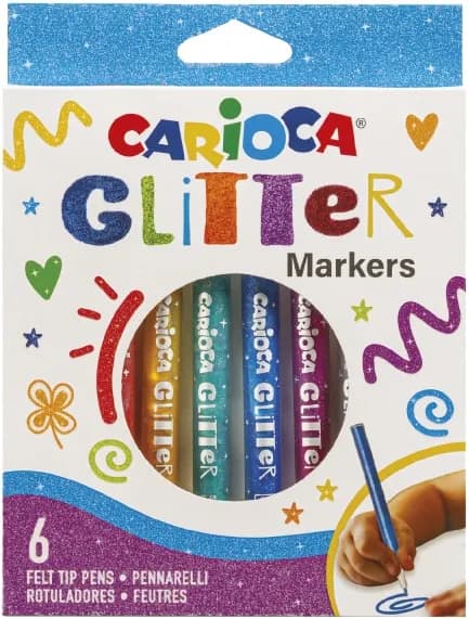 Marcador Carioca Glitter - 42190 (6 cores) image