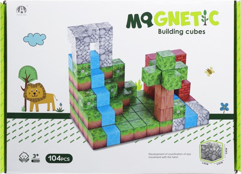 Blocos Magnéticos de Construção Magnetic Chuang Huang - CH1272 (104 peças) image