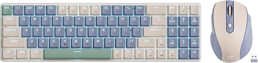 Mouse e Teclado Gamer Sem Fio Redragon BS-8772CB Azul image