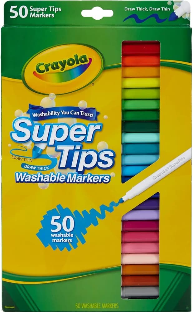 Marcador Crayola Super Tips Lavável 58-5050 (50 unidades) image