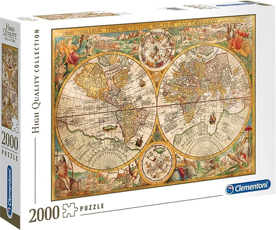 Quebra-cabeça Coleção Musal Mapa Antigo Clementoni - 32557 (2000 Peças) image