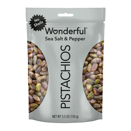 Pistache Wonderful Sal Marinho e Pimenta Pacote 155G image
