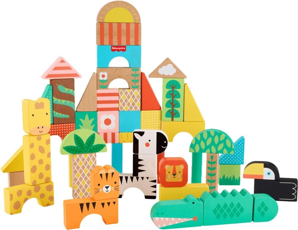 Blocos de Construção de Madeira Selva Fisher-Price - JFG11 (50 Peças) image