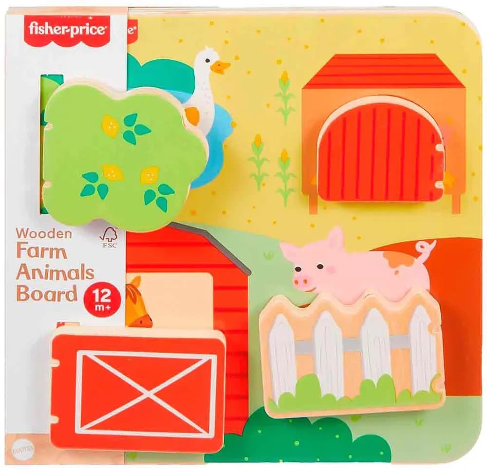 Tabuleiro de Animais da Fazenda de Madeira Fisher-Price - JCY33 image