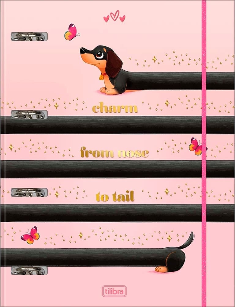 Caderno Argolado com Elástico Tilibra Brownie The Dog - 48 Folhas image
