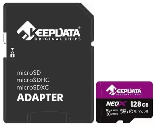 Cartão de Memória MicroSD 128GB Keepdata Neox A1 V30 95MB/s image
