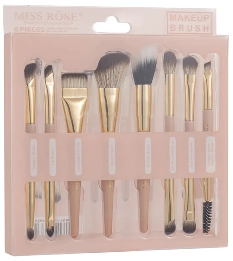 Kit Pincel Miss Rôse Maquiagem Brush 7201-009M (8 Unidades) image