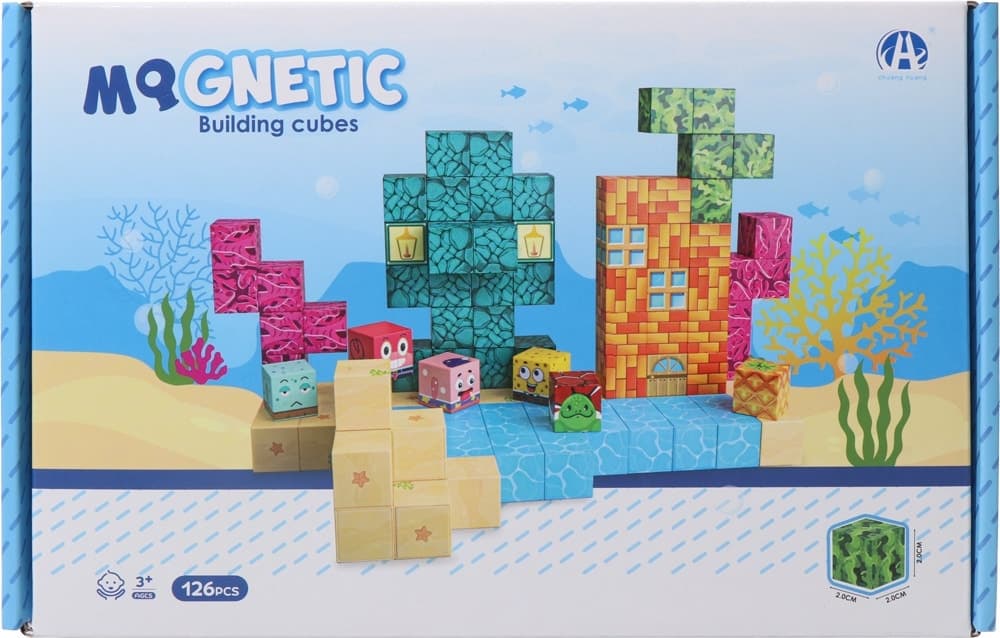 Jogo de Cubos Magnéticos de Construção Chuang Huang - CH1405 (126 peças) image