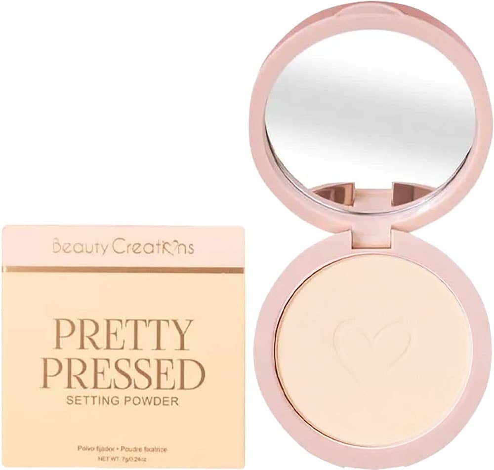 Pincel Bush Beauty Creations Pretty Pressed Setting Barely Beige - 7g image