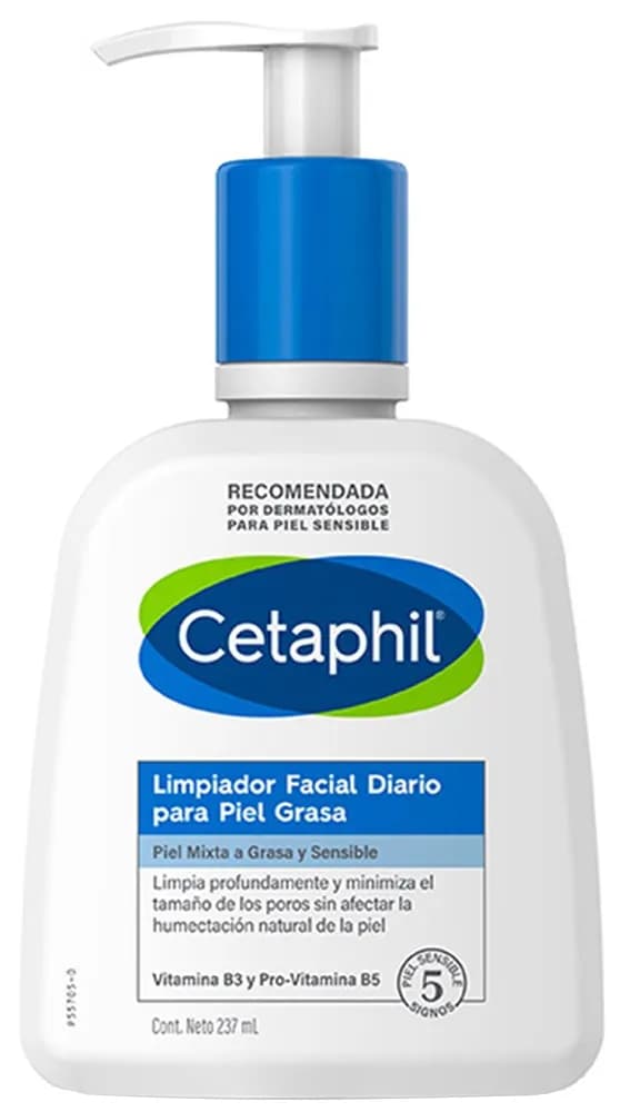 Limpa-pele Facial Cetaphil Pele Mista e Oleosa - 237mL image