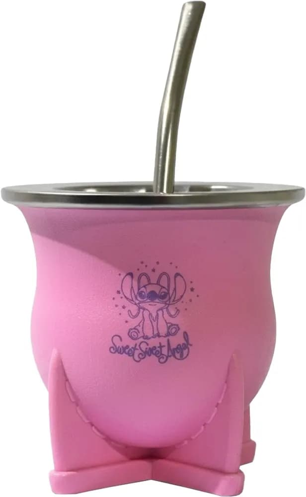 Canudo + Bomba para Chimarrão PPR - Stitch Angel image