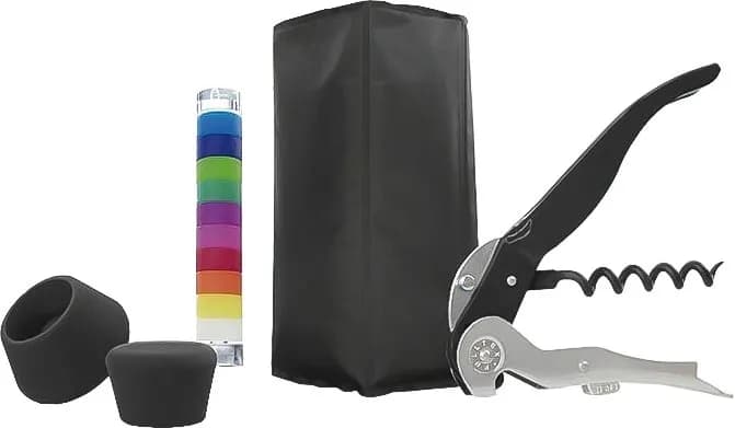 Kit de Acessórios para Vinhos e Espumantes Pulltex Black - 107-834-00 (5 peças) image